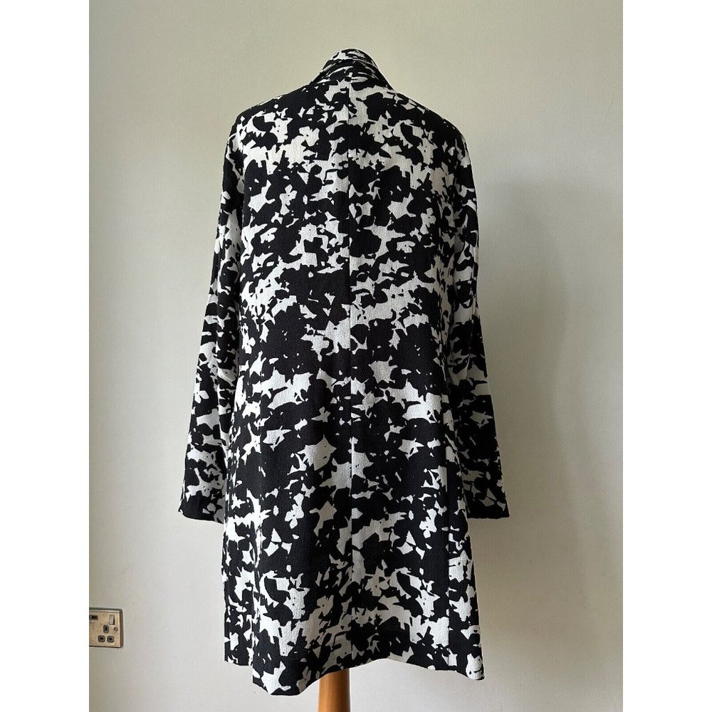 Anthology Black & White Longline Jacket Size 12 Lightweight Jacket - Picture 4 of 4